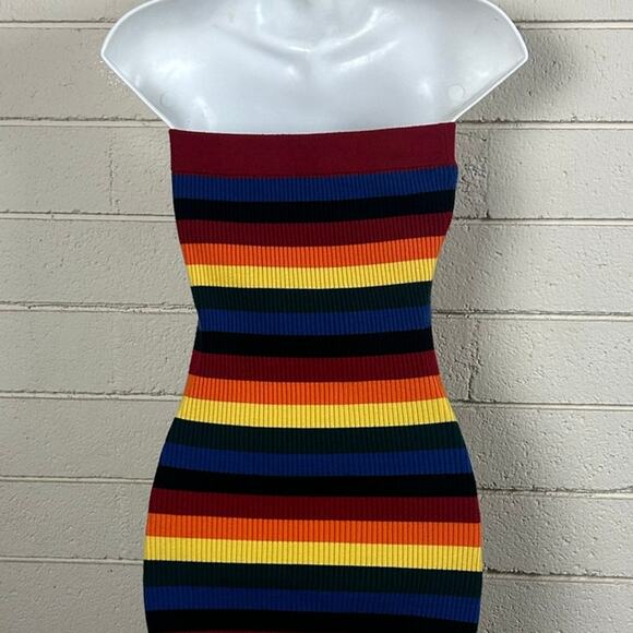 Urban Outfitters Rainbow Tube Mini Dress size M - Picture 9 of 9